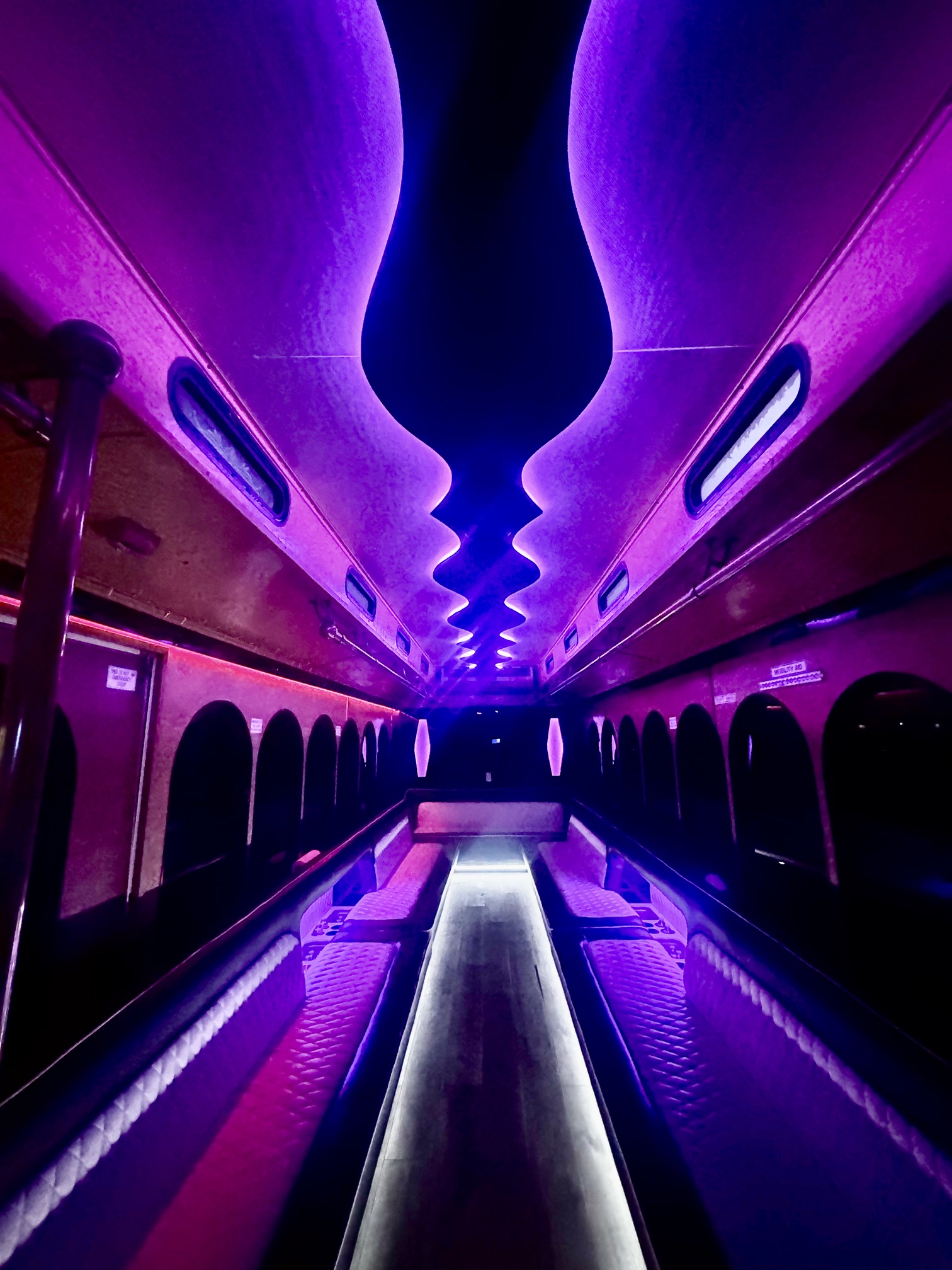 Trolley Limo Interior — 30 Passengers
